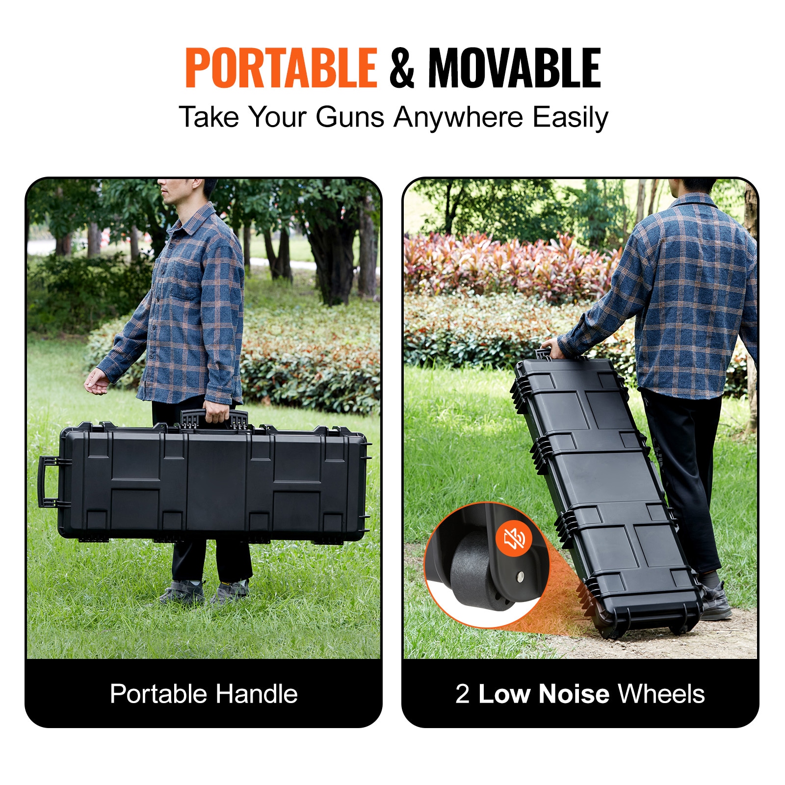 Tactical Range Case Hard Protective Storage With Wheels Waterproof_voghion.com